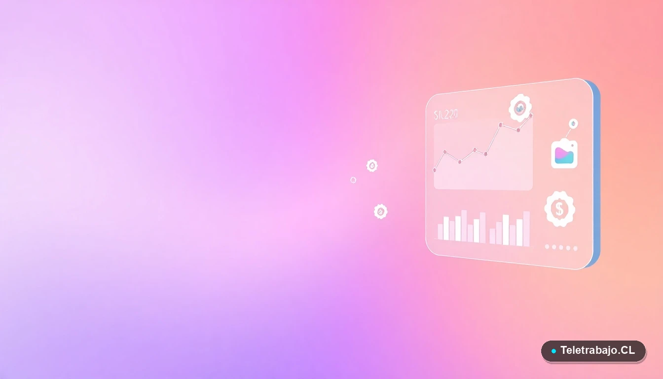 Interfaz de usuario abstracta con gráficos flotantes que comparan tendencias de salarios e inflación, ilustración vectorial plana sobre fondo degradado lila.