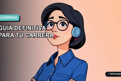 Ilustración vectorial plana de una mujer profesional chilena con blusa azul y corte de pelo moderno, mirando hacia un espacio vacío y abierto que simboliza salir de la zona de confort laboral, fondo con gradiente suave de color aguamarina.