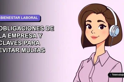 Ilustración vectorial plana de una mujer profesional chilena con expresión tranquila, sobre fondo degradado lavanda suave, representando la salud mental en el trabajo para 2026.