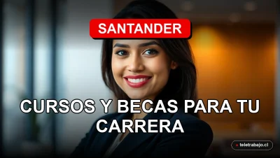 Joven profesional latina sonriendo con confianza en una moderna oficina corporativa, representando las oportunidades de formación de Santander Open Academy.