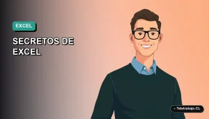 Ilustración vectorial plana de estilo premium que muestra un trabajador masculino de oficina con suéter verde, representando productividad laboral en Chile.