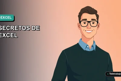 Ilustración vectorial plana de estilo premium que muestra un trabajador masculino de oficina con suéter verde, representando productividad laboral en Chile.