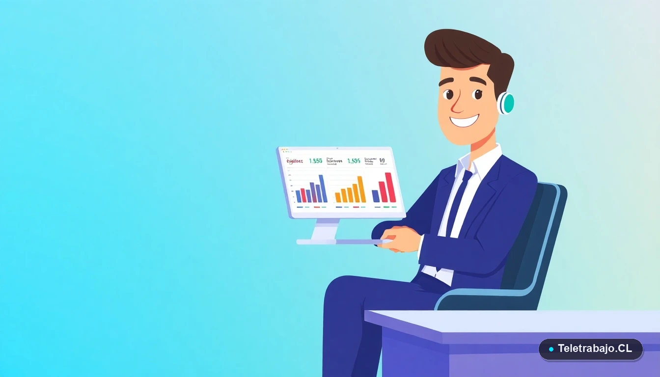 Profesional chileno utilizando secretos de Excel para mejorar la productividad laboral en teletrabajo.