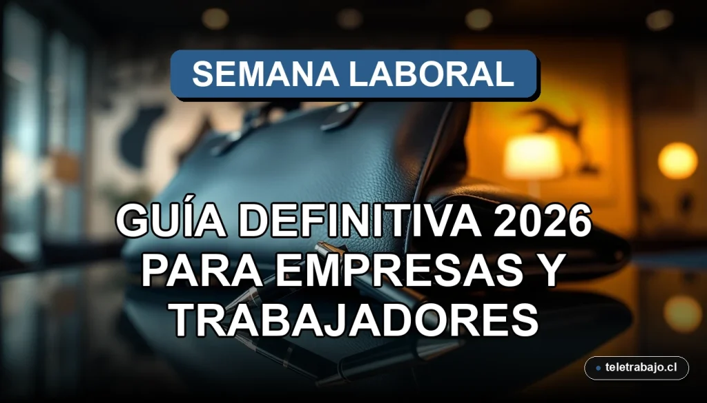 Guía definitiva para implementar la semana laboral de 4 días en empresas chilenas en 2026, concepto de productividad y bienestar laboral.