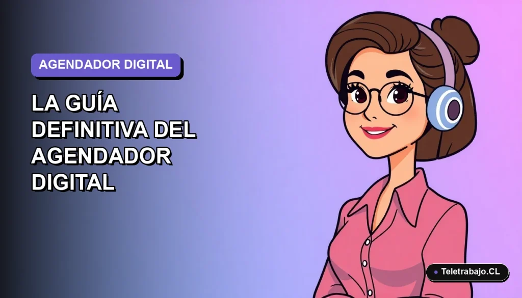Ilustración vectorial plana de una mujer profesional trabajando remotamente, con fondo de gradiente suave.