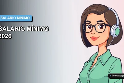 Ilustración vectorial plana de estilo premium que representa a una trabajadora chilena moderna, con fondo degradado azul, para artículo sobre el aumento del SMI.