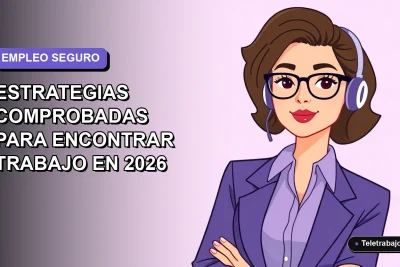 Ilustración vectorial plana de mujer profesional chilena con expresión tranquila, fondo gradiente lavanda suave, concepto de superar la ansiedad laboral.