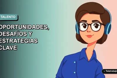 Ilustración vectorial plana de una mujer profesional chilena con blusa azul y lentes, mirando confiada, sobre fondo degradado suave, representando el talento senior en el mercado laboral tecnológico.