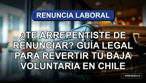 Guía legal para revertir una renuncia voluntaria en Chile, asesoría laboral profesional.