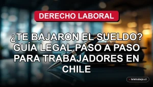 Guía legal para trabajadores en Chile sobre reducción de salario, asesoría jurídica laboral.