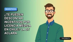 Ilustración vectorial plana de un trabajador masculino de oficina con camisa azul y suéter verde, sobre fondo degradado azul y gris. Espacio negativo a la izquierda.