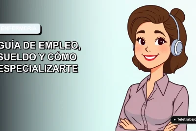 Ilustración plana de una técnica en enfermería chilena sonriente, con fondo degradado azul claro, estilo corporativo moderno.