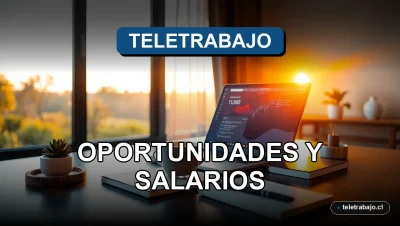 Portada de artículo sobre teletrabajo como digitador en 2026 mostrando una elegante oficina en casa con iluminación cálida.