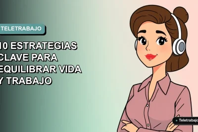 Ilustración plana corporativa de mujer profesional chilena trabajando remotamente en 2026, con fondo degradado suave teal y espacio negativo a la izquierda.