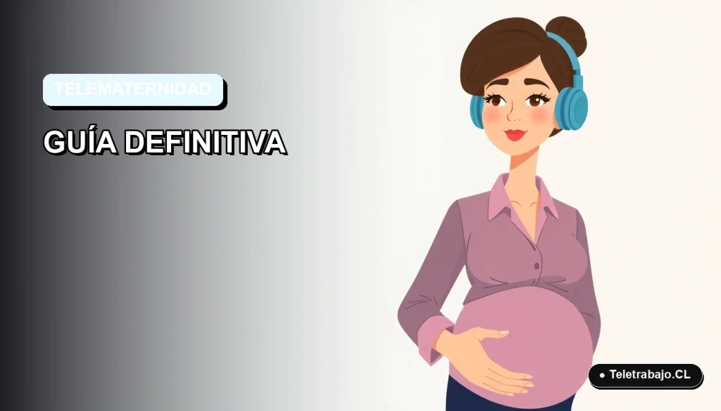 Ilustración plana de mujer embarazada trabajando desde casa en estilo corporativo moderno, fondo degradado azul claro.