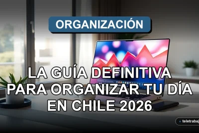 Guía definitiva de Time Blocking para teletrabajo en Chile 2026, mostrando un escritorio moderno y organizado.