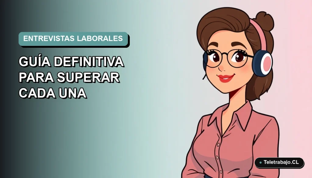 Ilustración plana vectorial de una mujer profesional chilena en estilo Corporate Memphis, sobre un fondo degradado suave, representando una guía de entrevistas laborales 2026.
