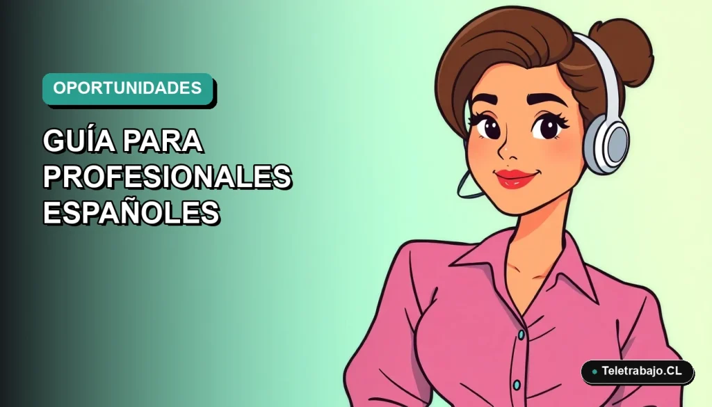 Ilustración plana vectorial de profesional español trabajando remotamente para Dubái con fondo degradado azul verdoso.