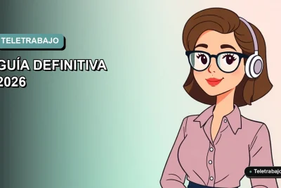Ilustración vectorial plana de una mujer trabajando remotamente con estilo Corporativo Memphis, sobre fondo degradado suave.