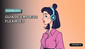 Guía ilustrada de empleos flexibles para profesionales que trabajan y estudian en 2026, estilo vectorial moderno.