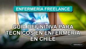Guía para técnicos de enfermería que trabajan de forma independiente en Chile, mostrando un escritorio moderno de home office.
