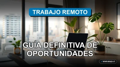 Guía definitiva de oportunidades de trabajo remoto en Chile para el año 2026, mostrando una oficina moderna en el hogar.