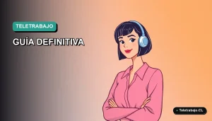 Ilustración vectorial plana de mujer profesional trabajando de forma remota con fondo degradado azul verdoso. Concepto de teletrabajo en dólares.