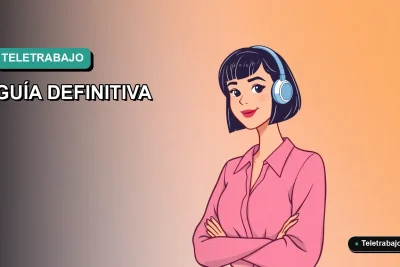 Ilustración vectorial plana de mujer profesional trabajando de forma remota con fondo degradado azul verdoso. Concepto de teletrabajo en dólares.
