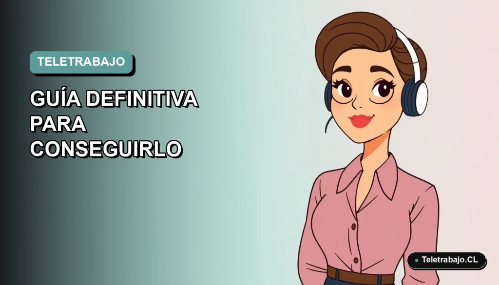 Ilustración plana corporativa de mujer profesional trabajando de forma remota en 2026, con fondo degradado suave.