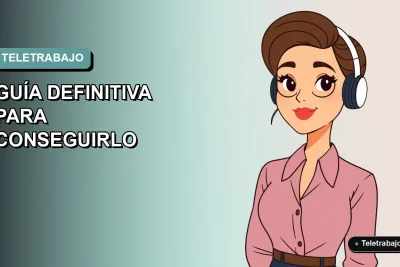 Ilustración plana corporativa de mujer profesional trabajando de forma remota en 2026, con fondo degradado suave.