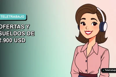 Ilustración plana corporativa de una mujer trabajando de forma remota para Nestlé, con fondo degradado azul verdoso.