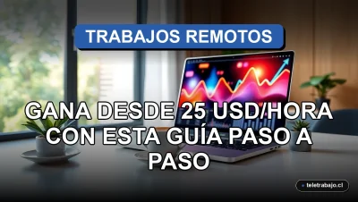 Guía para conseguir trabajos remotos en Canadá desde Chile, oficina en casa elegante con laptop y plantas.