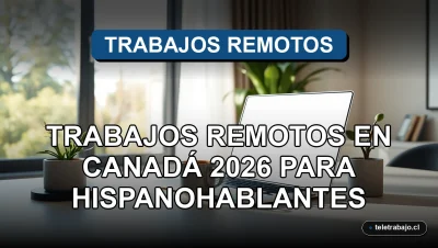Oficina en casa moderna y elegante para profesionales hispanohablantes que buscan trabajo remoto en Canadá.