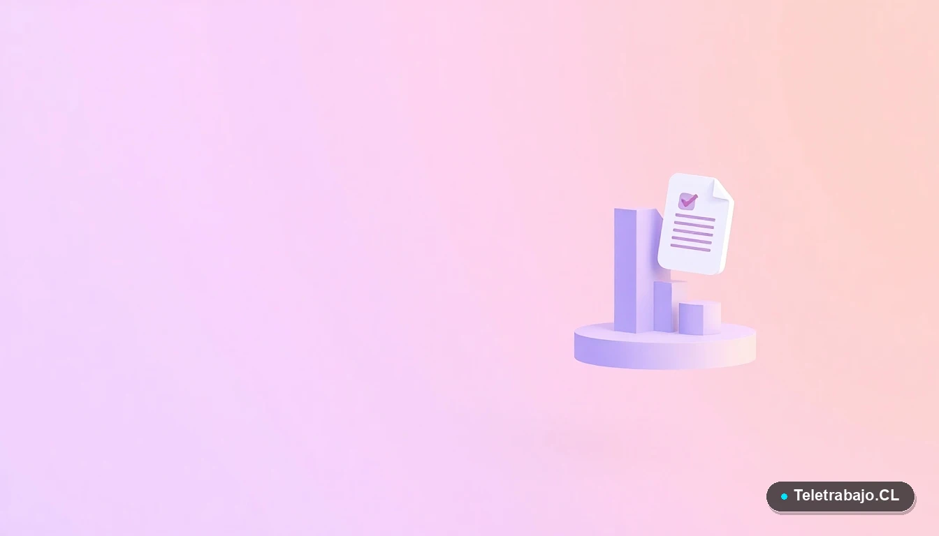 Elementos de interfaz de usuario abstractos y geométricos en estilo plano, como gráficos y documentos, representando el cálculo financiero del plus de trienios laborales en Chile.