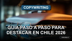 Guía profesional para crear un currículum vitae de copywriter en Chile, elementos de oficina de lujo sobre vidrio.