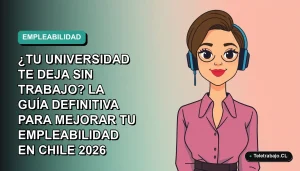 Guía definitiva para mejorar tu empleabilidad después de la universidad en Chile 2026, ilustración plana corporativa