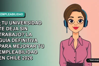 Guía definitiva para mejorar tu empleabilidad después de la universidad en Chile 2026, ilustración plana corporativa