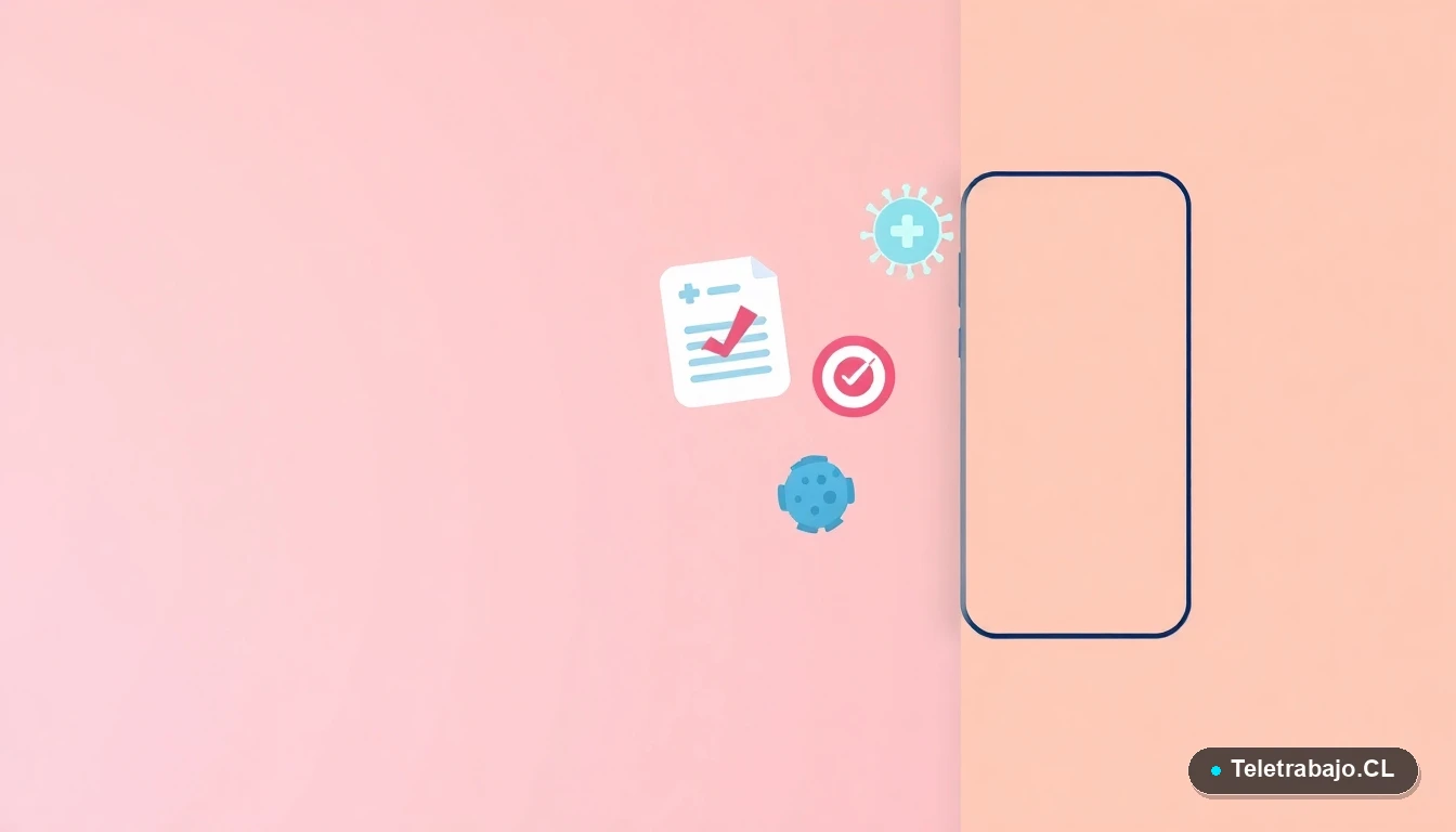 Elementos de interfaz de usuario abstractos que representan salud, documentos y prohibición, concepto de protocolo de bioseguridad corporativo.