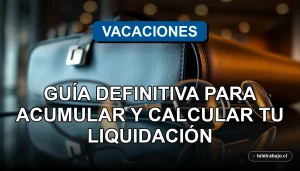 Guía legal sobre el cálculo de vacaciones no tomadas y su liquidación en Chile, sobre fondo de oficina corporativa.