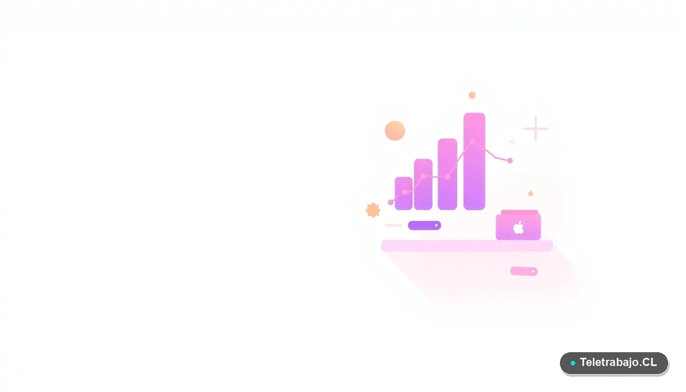 Composición abstracta de interfaz de usuario con gráficos y iconos flotantes en tonos lavanda y durazno, sobre fondo gris claro. Concepto de datos y tecnología para minería.