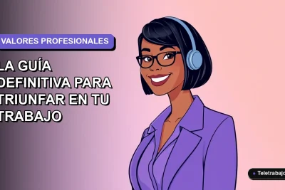 Ilustración vectorial plana de una mujer profesional chilena sonriendo, con fondo degradado lila suave, representando el éxito laboral en 2026.