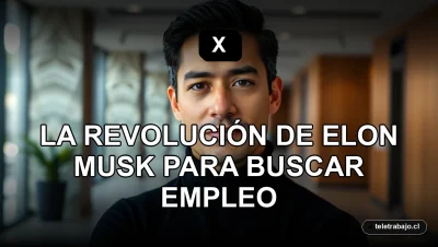 Portada de revista editorial con un ejecutivo hispano en una oficina moderna, representando la revolución en la búsqueda de empleo con X en 2026.