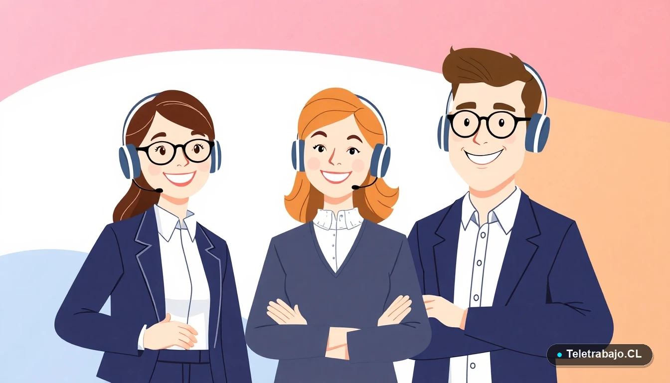 Ilustración vectorial de equipo de trabajo remoto diverso en reunión virtual, con estilo corporativo moderno y colores vibrantes.